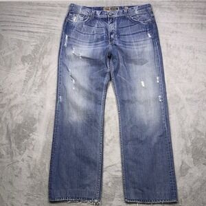 BKE Marshall Bootcut Jeans Men's 40x36 (Fit40x34) Distressed Denim 100% Cotton